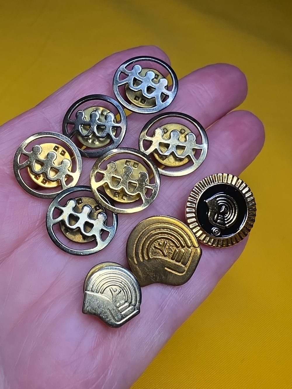 9- Vintage United Way Pins ▪︎ Union & Maker Marks (E.A. Adams-Local 40- AFL-CIO)
